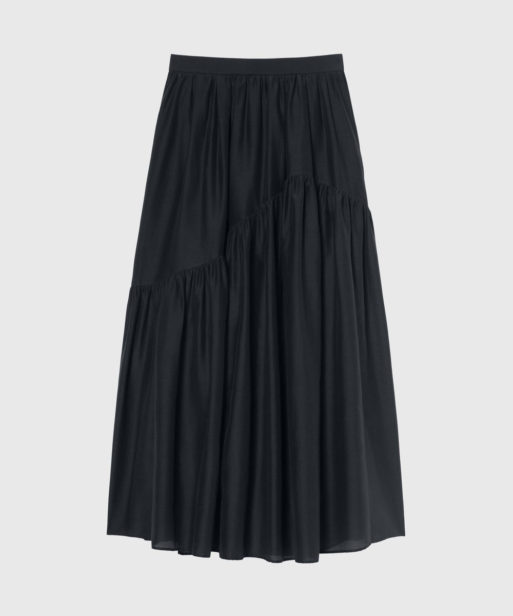 DÉPAREILLÉ COTTON SILK LAWN SKIRT / コットンシルクローンスカート ネイビー
