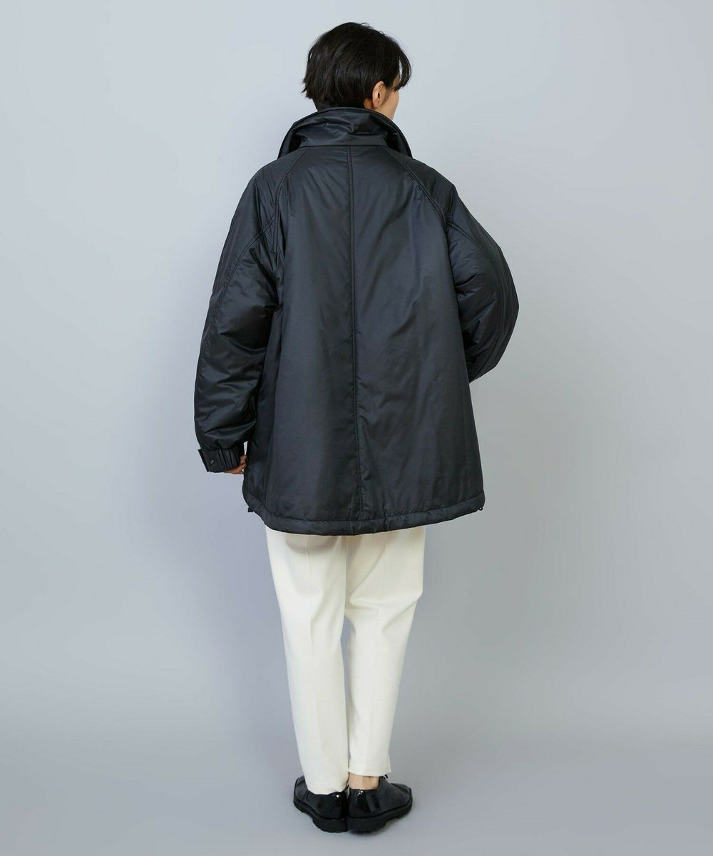 feerique feerique シルキータフタパディングコクーンコート ブラック