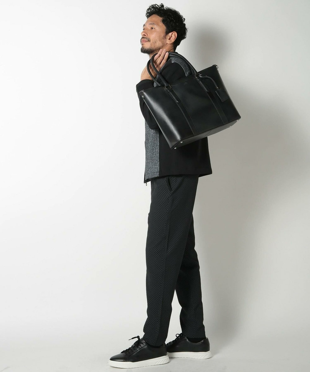 MEN'S BIGI 【SEEKER/シーカー】別注ムラレザー2WAYトートバッグ ブラック