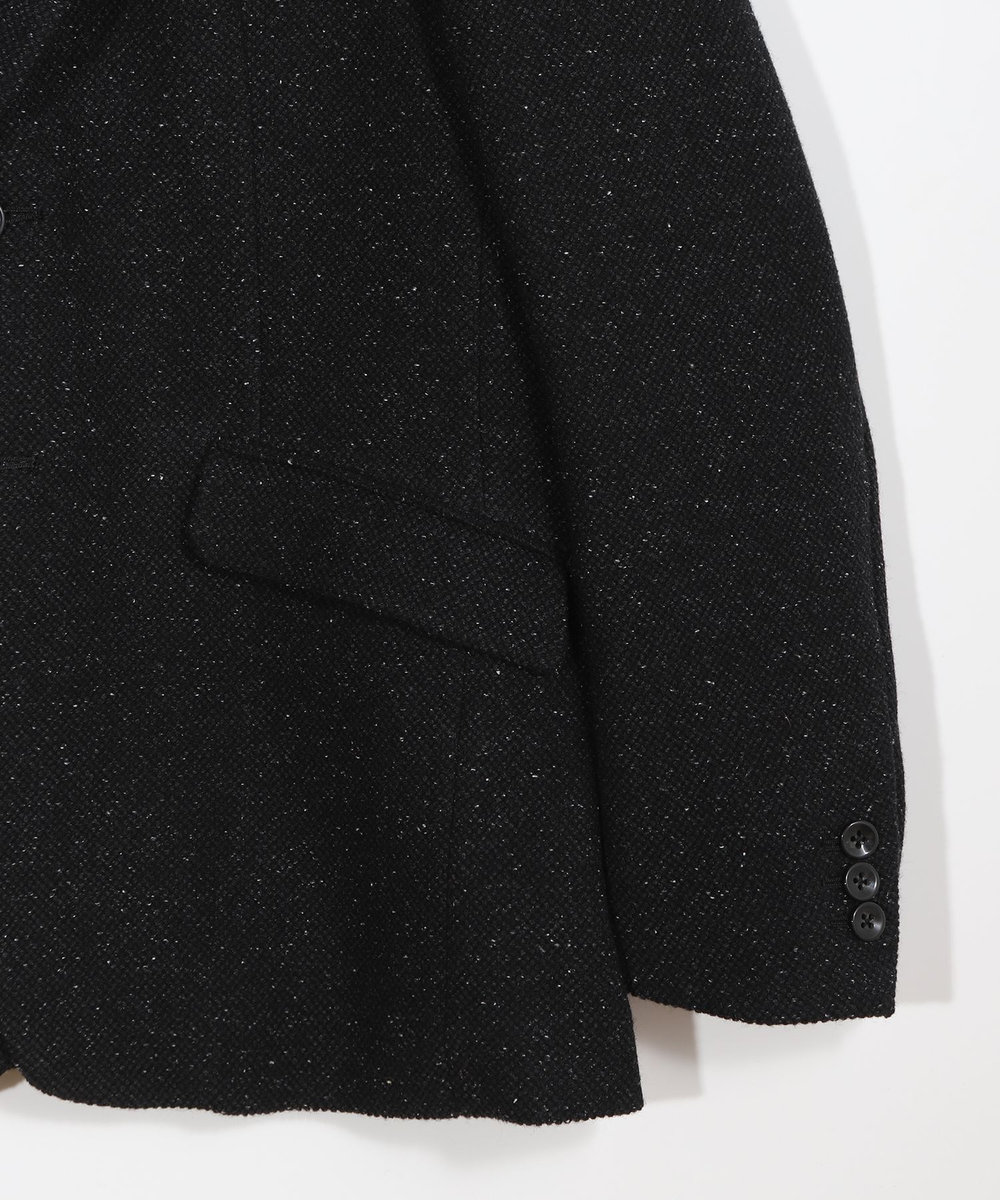 MEN'S BIGI シルクネップウール絡みジャケット ブラック