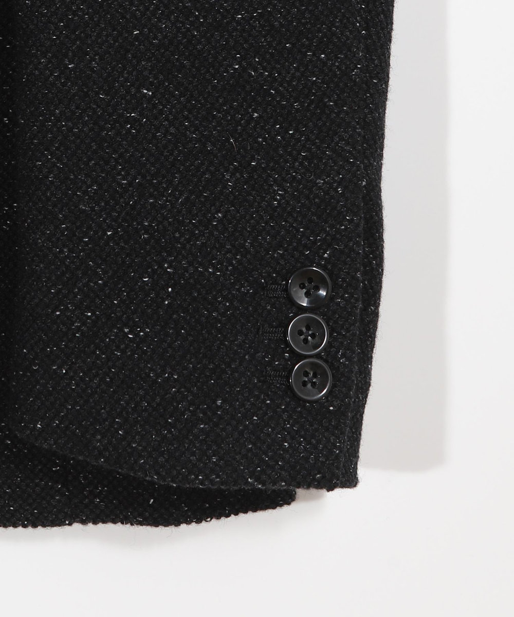 MEN'S BIGI シルクネップウール絡みジャケット ブラック
