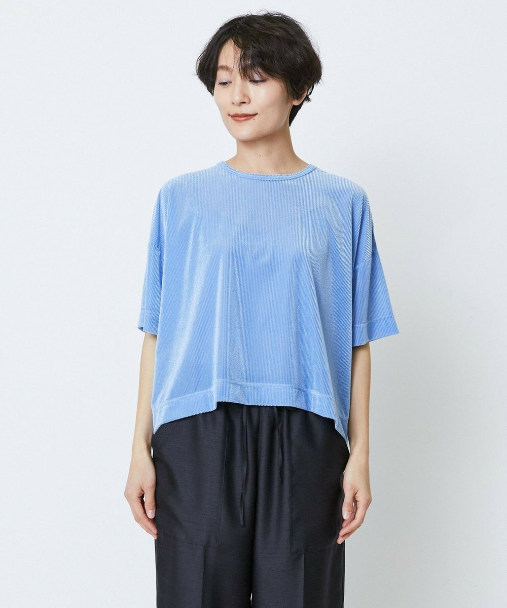 feerique feerique リヨセルパイルビッグTシャツ サックスブルー