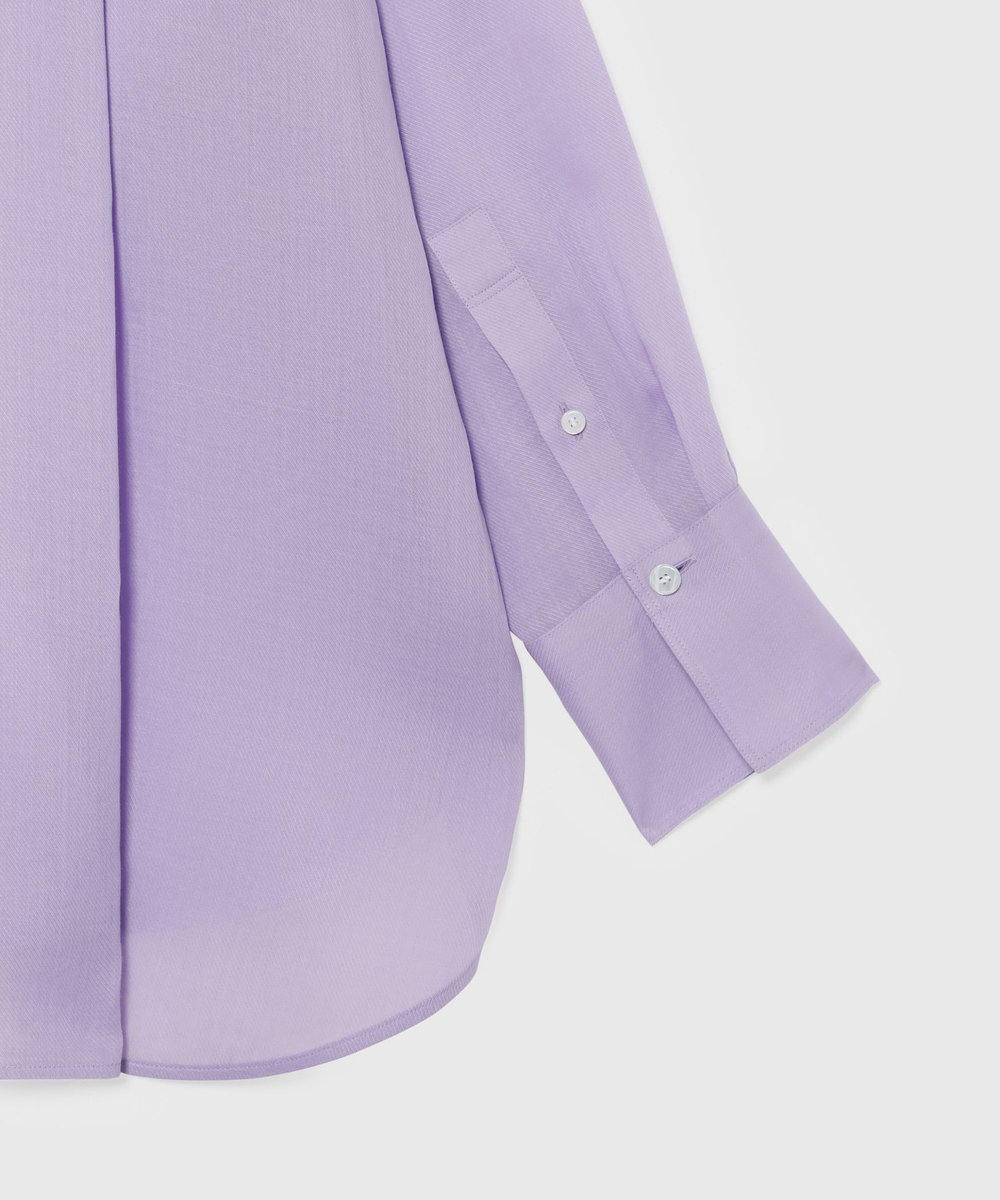 DÉPAREILLÉ RAMIE TWILL REGULAR COLLAR SHIRT / ラミーツイルレギュラーカラーシャツ パープル