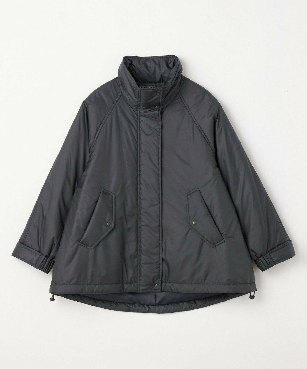 feerique feerique シルキータフタパディングコクーンコート ネイビー