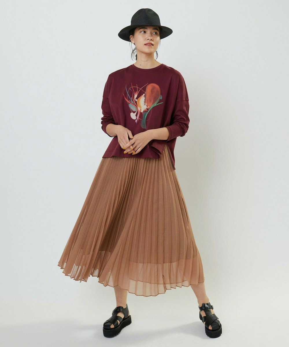 L'EQUIPE Lサイズ（大きいサイズ） 【大きいサイズ】ruteN × L'EQUIPE コラボ長袖Tシャツ ボルドー