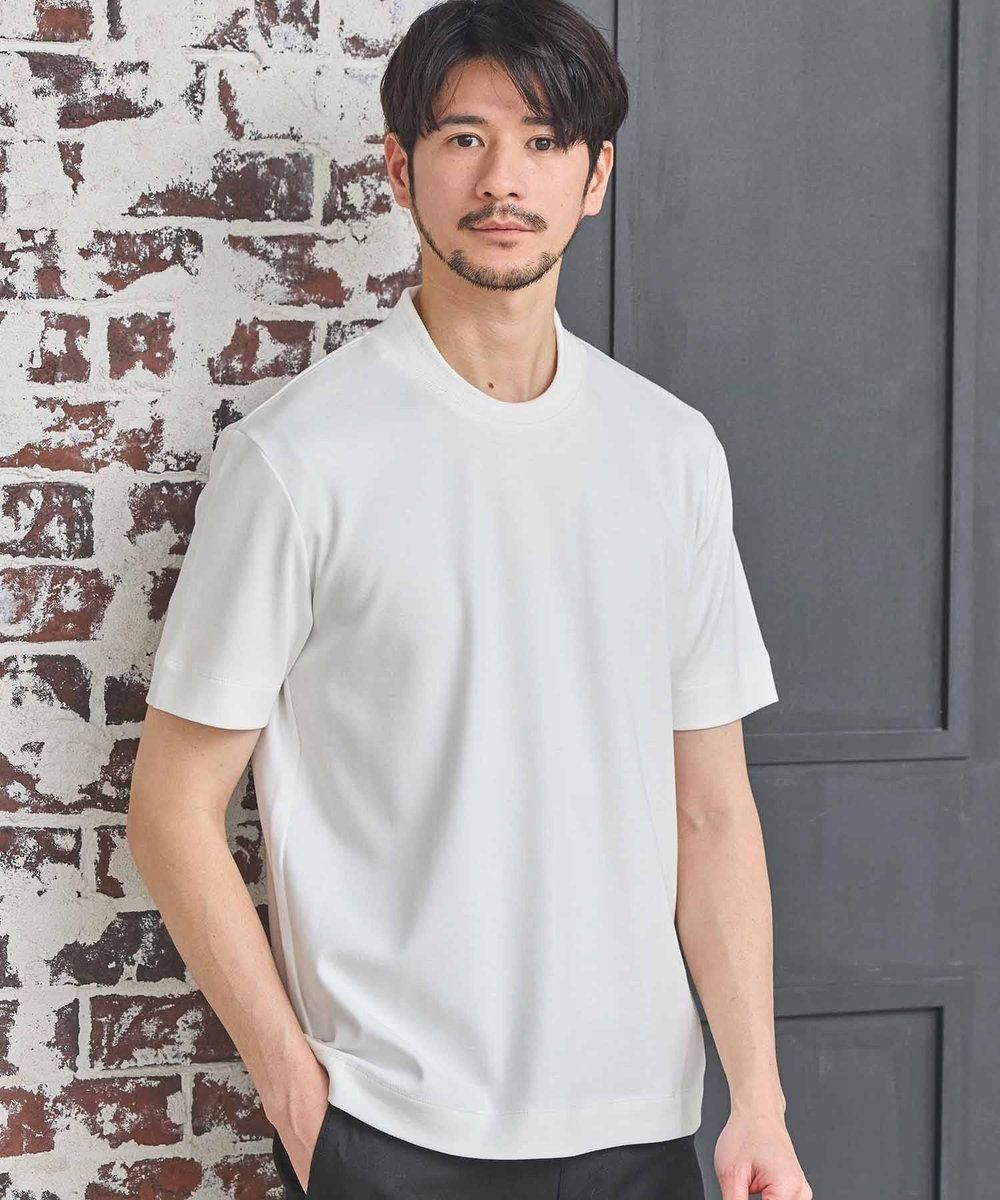 UNION STATION シルケットスムースクルーネックテーラーTシャツ ホワイト