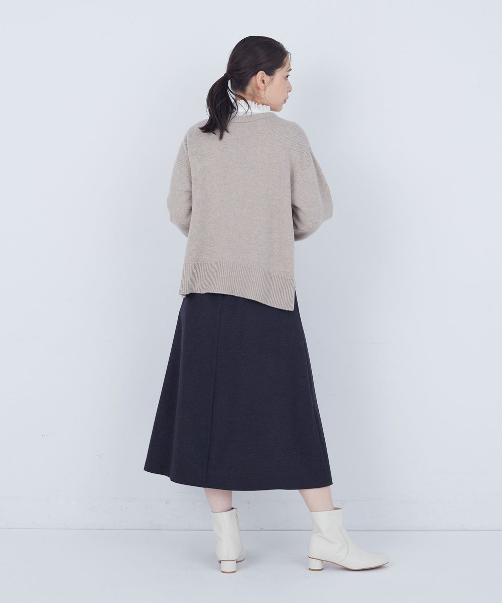 ADIEU TRISTESSE ラムウールホールガーメントプルオーバー ベージュ