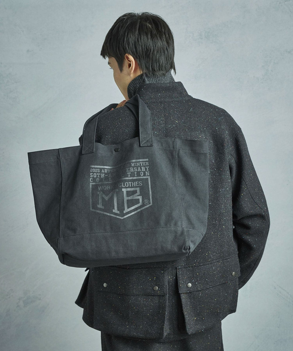 MEN'S BIGI 【50th Anniv . 菊池武夫】LOGO TOTE ブラック