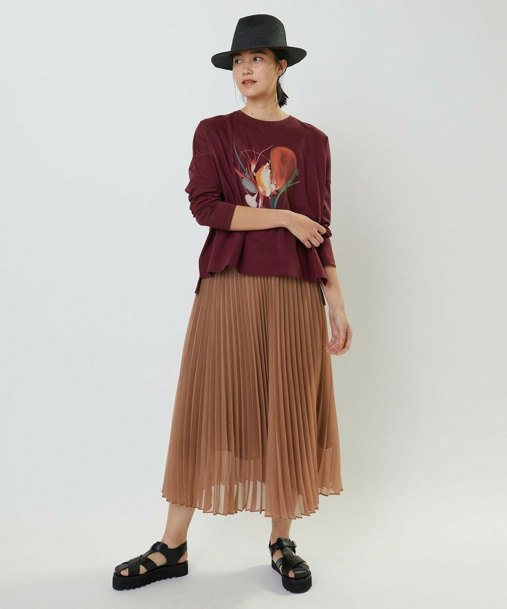 L'EQUIPE Lサイズ（大きいサイズ） 【大きいサイズ】ruteN × L'EQUIPE コラボ長袖Tシャツ ボルドー