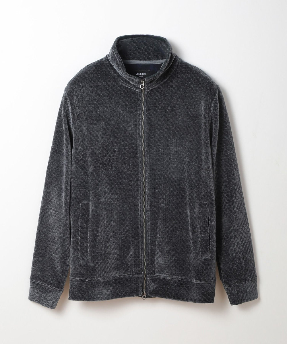 MEN'S BIGI スタンドジップモールジャカードブルゾン ネイビー