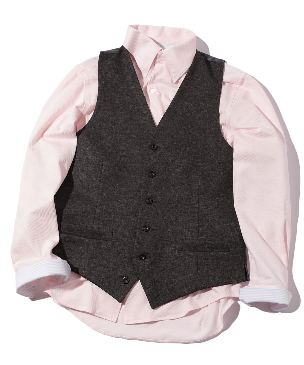 MEN'S BIGI 【ACTIVE TAILOR】エクストラTRジャージプリントベスト＜スリーピース対応＞ ブラウン