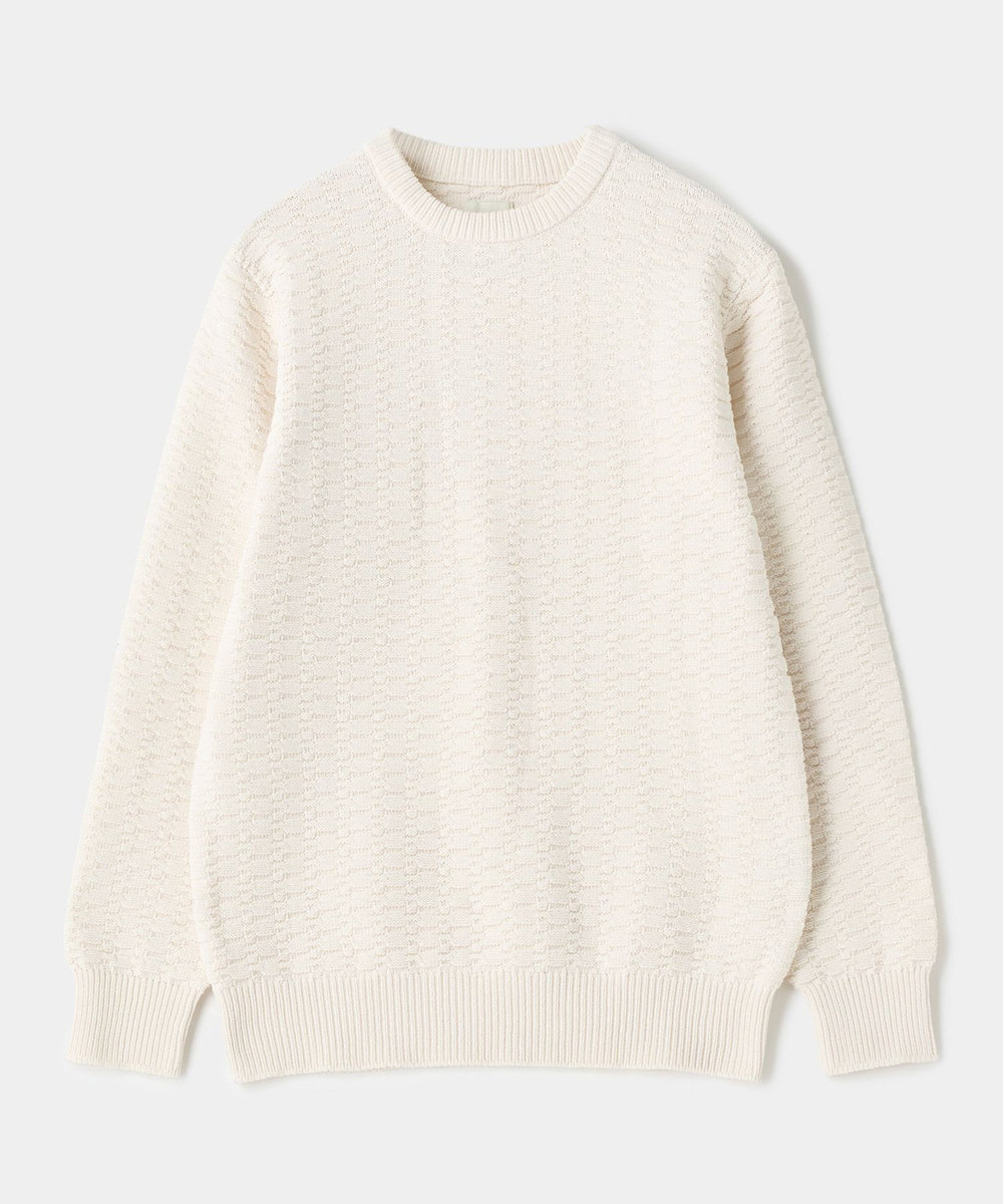 MEN'S BIGI モールジャカードクルーネックニット グレー系その他