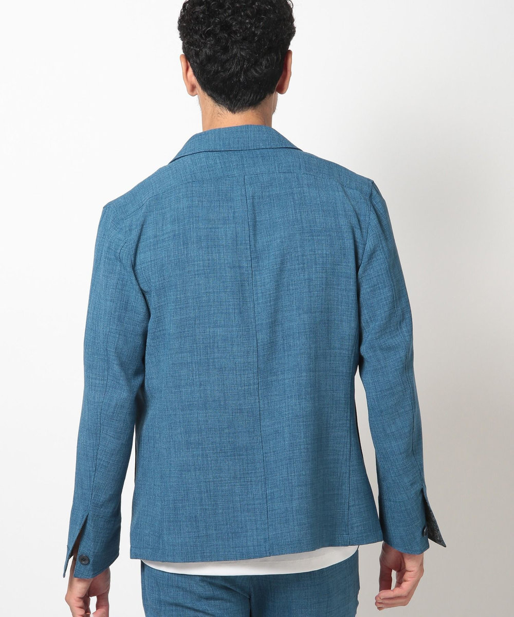 MEN'S BIGI ポリエステルブッチャーストレッチテーラードジャケット＜セットアップ対応＞ ブルー