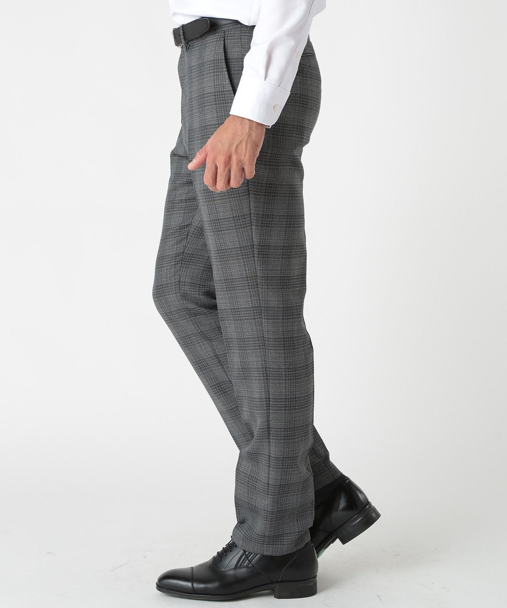 MEN'S BIGI ミックスヤーンブッチャーチェックスラックスパンツ グレー