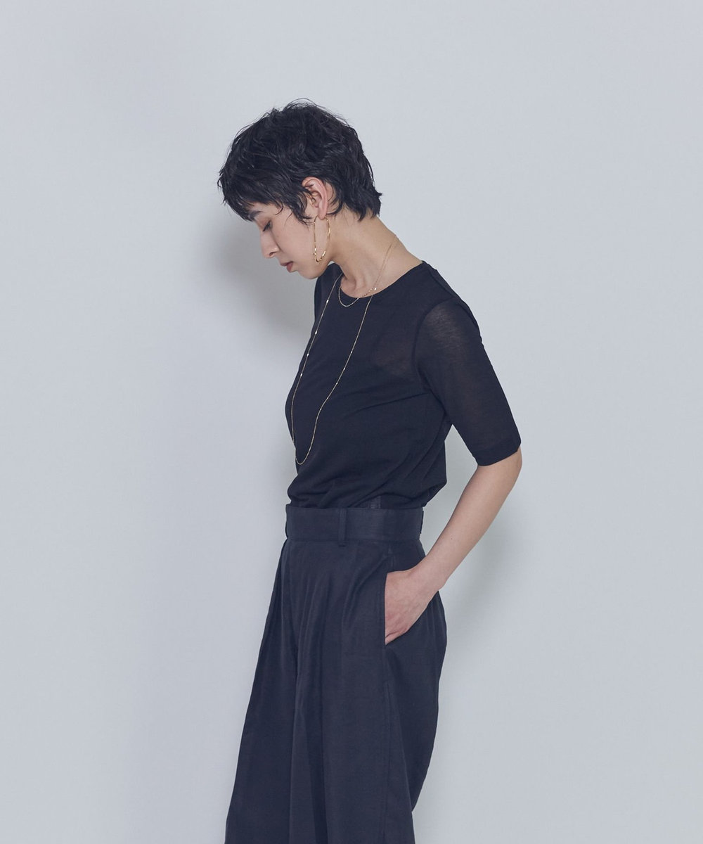 1er Arrondissement 【追加】シアーＴシャツ ブラック