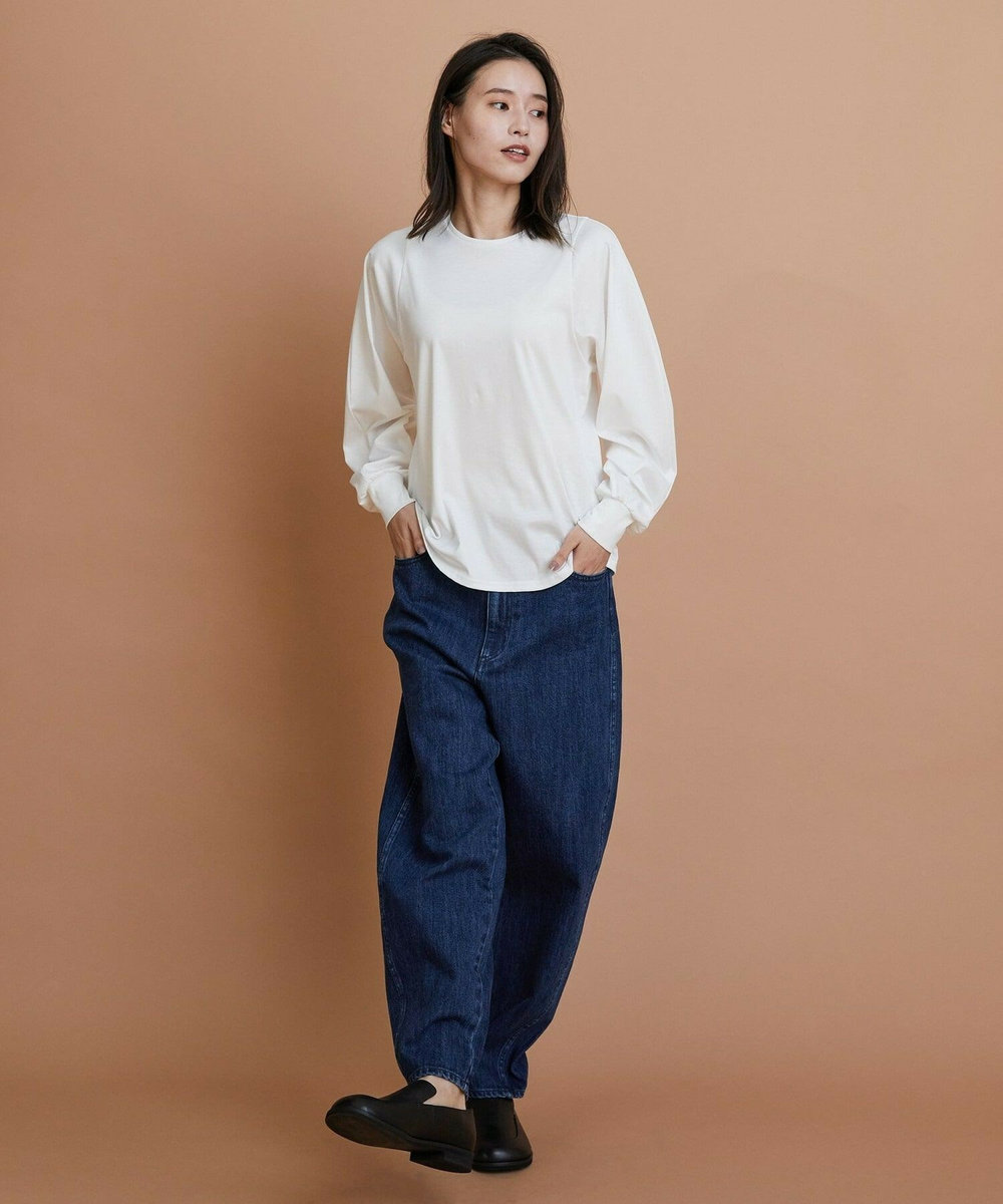 L'EQUIPE GREEN リサイクルコットンデニムパンツ インディゴブルー