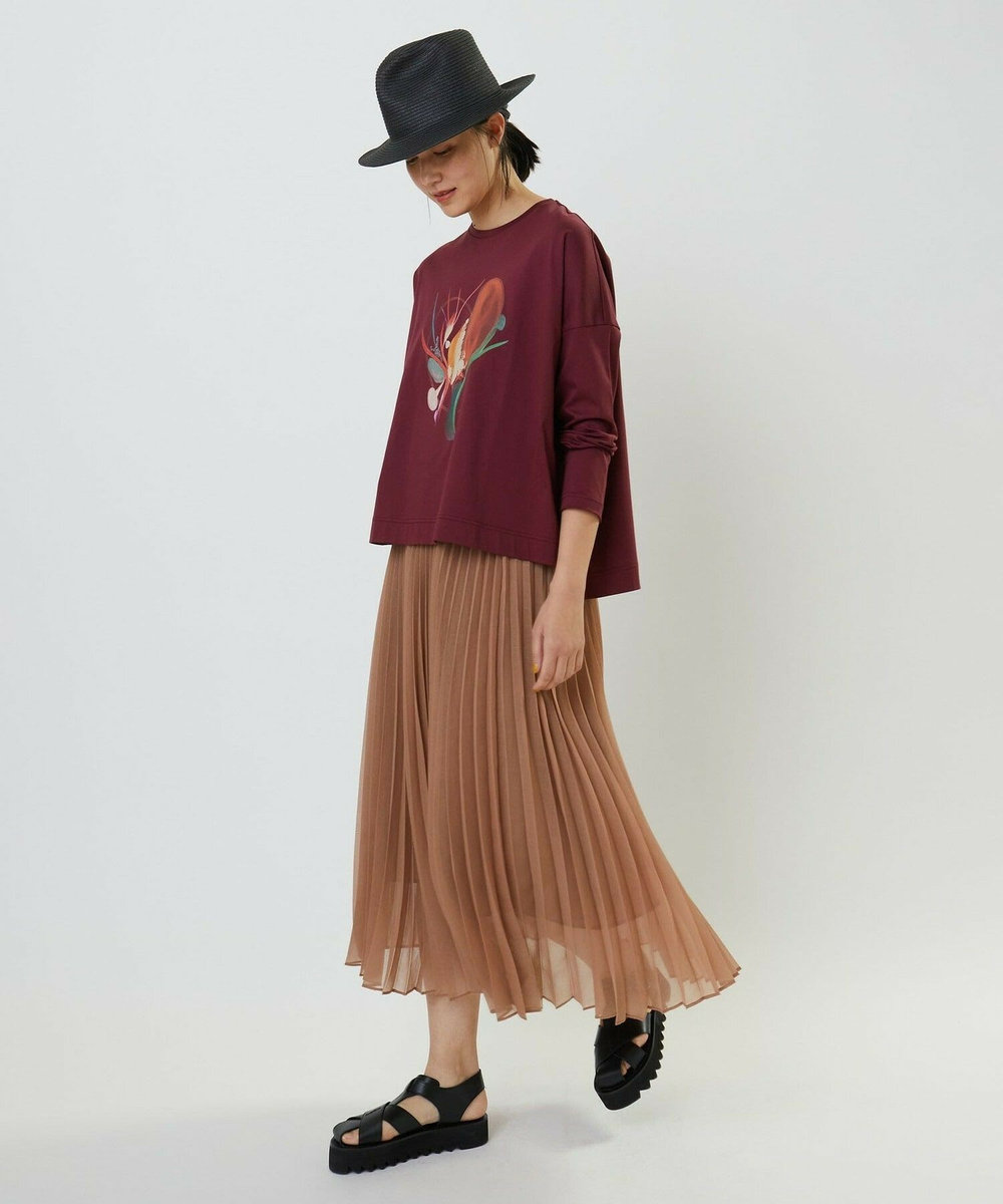 L'EQUIPE Lサイズ（大きいサイズ） 【大きいサイズ】ruteN × L'EQUIPE コラボ長袖Tシャツ ボルドー