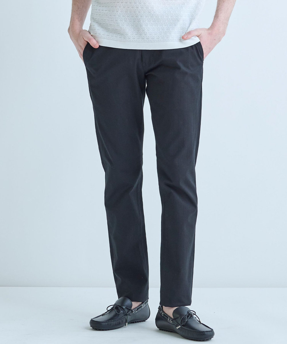 MEN'S BIGI シャドーヘリンボーンストレッチパンツ ブラック