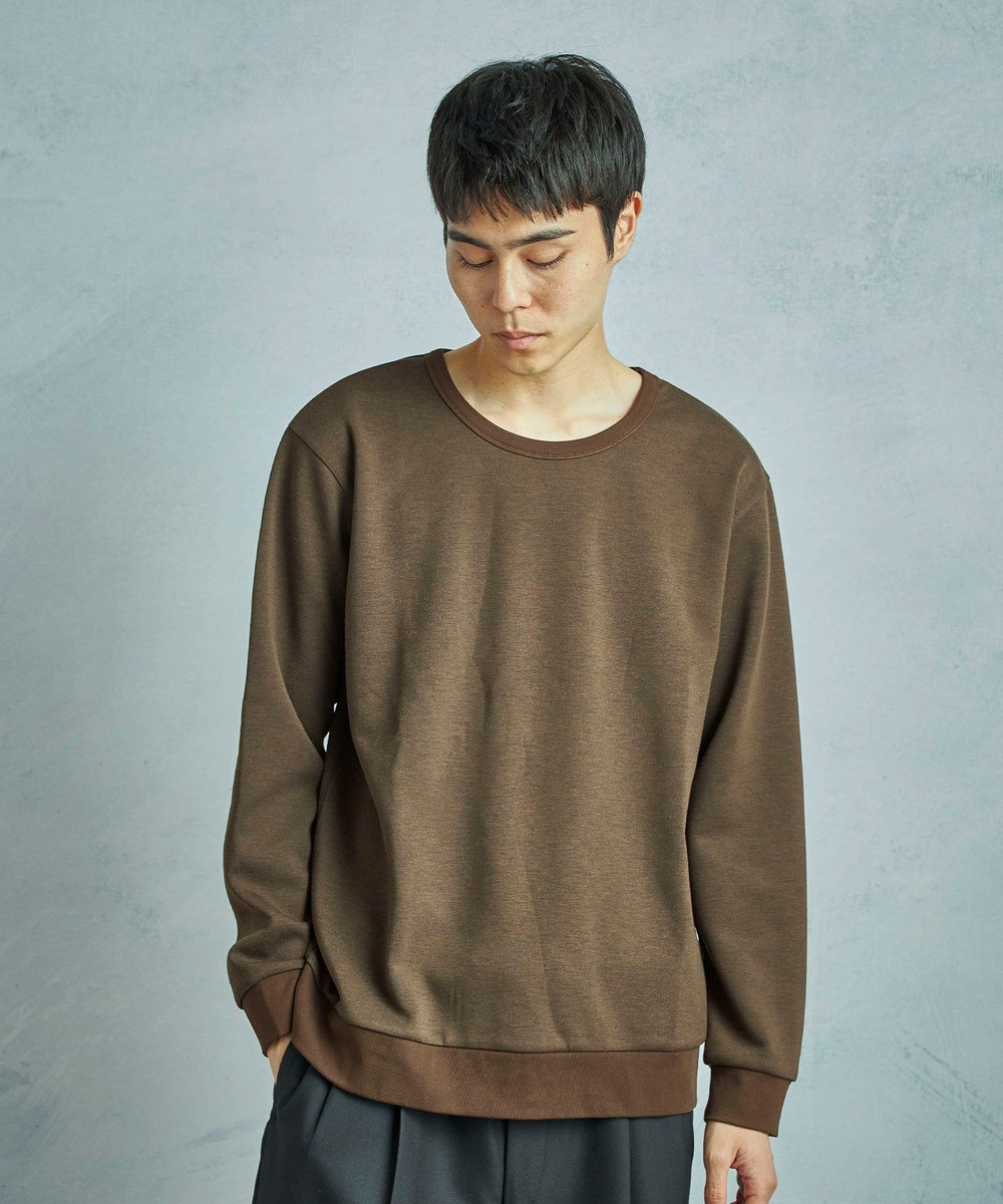 MEN'S BIGI ライトダンボールスウェットロングTシャツ ブラウン