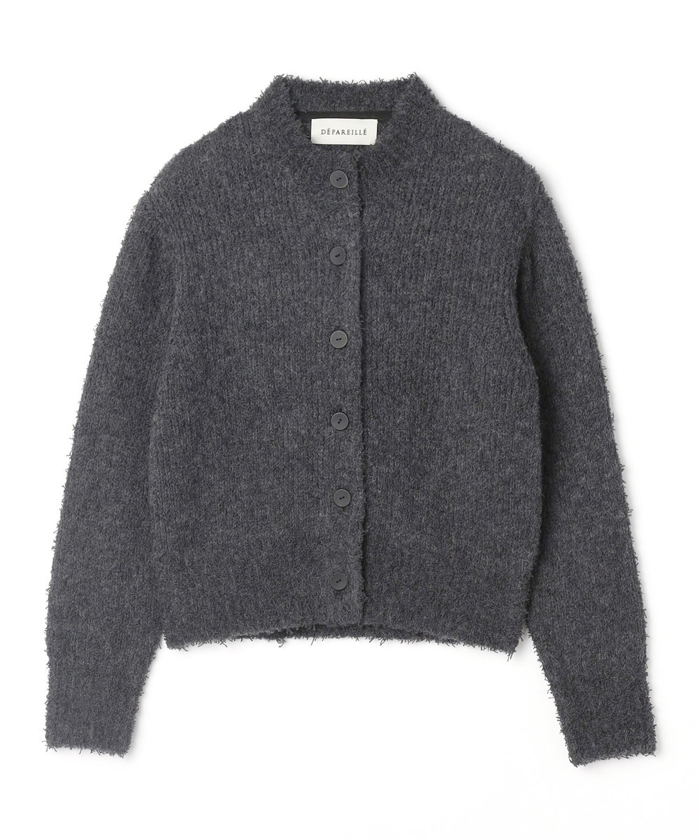 DÉPAREILLÉ LOW GAUGE LOOP YARN KNIT CARDIGAN / ローゲージループヤーンニットカーディガン チャコールグレー