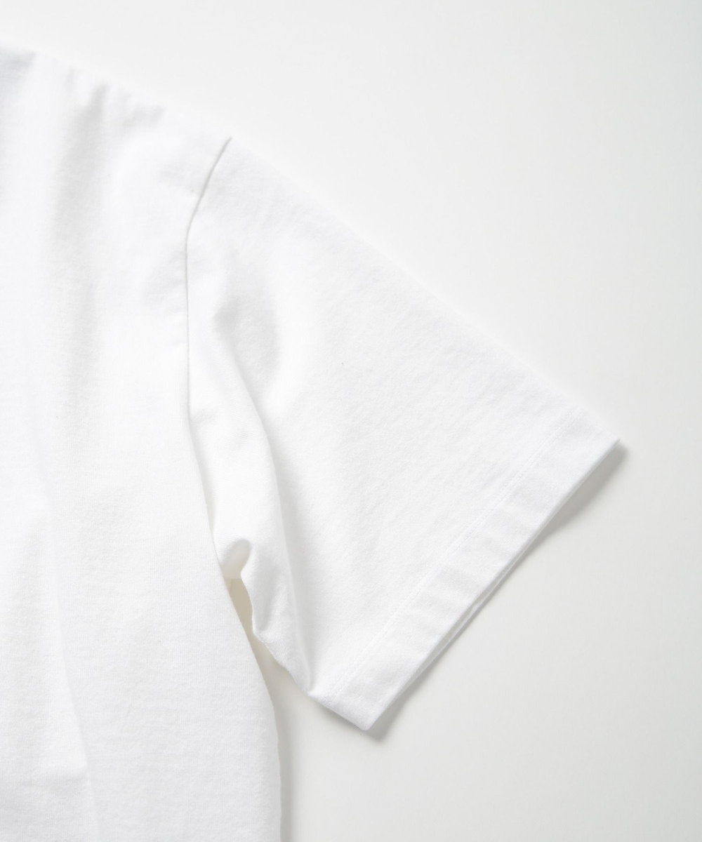MEN'S BIGI 【DENHAM/デンハム】別注グラデーションロゴ刺繍Tシャツ ホワイト