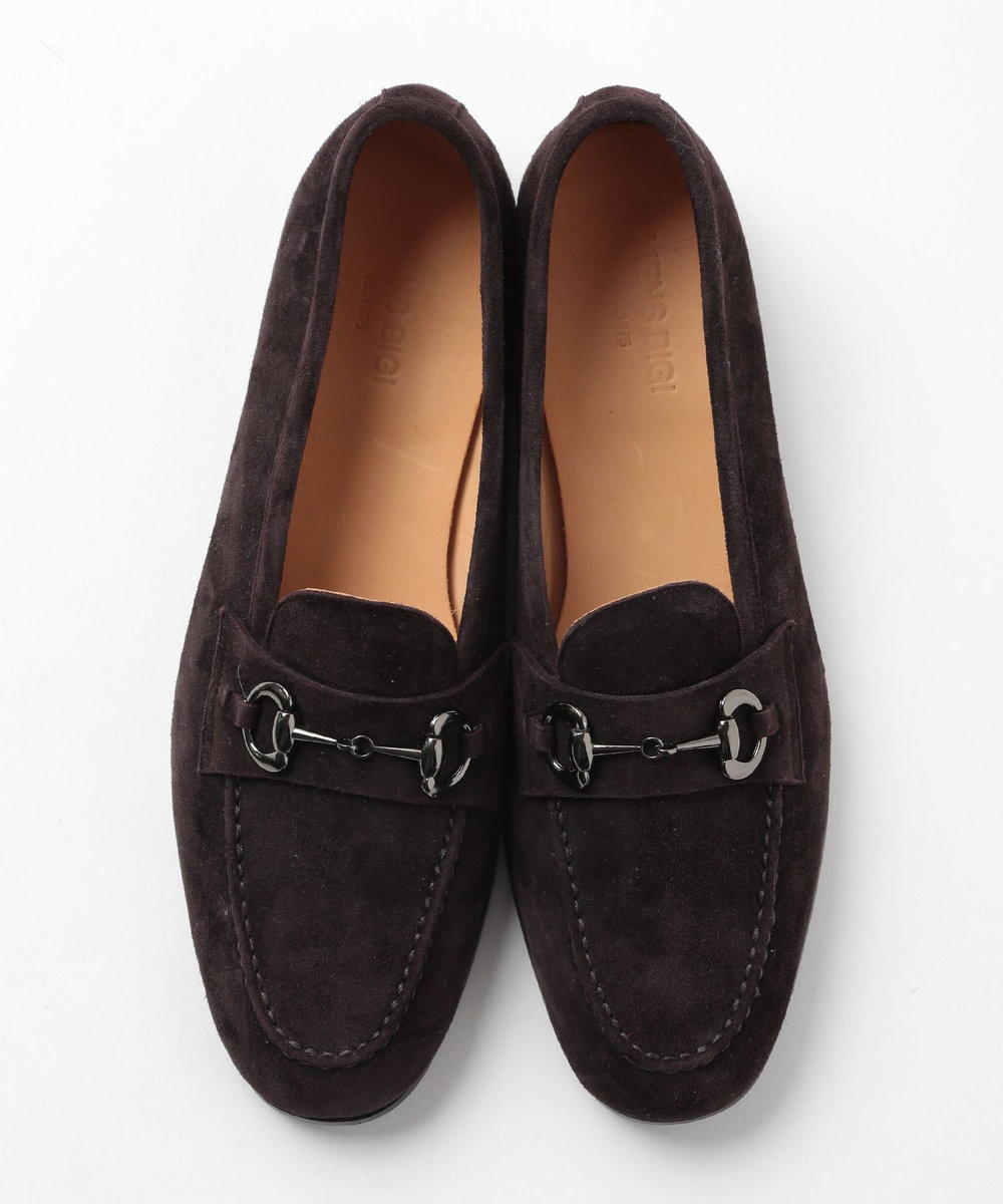 MEN'S BIGI 羊革ビットローファー ブラウン