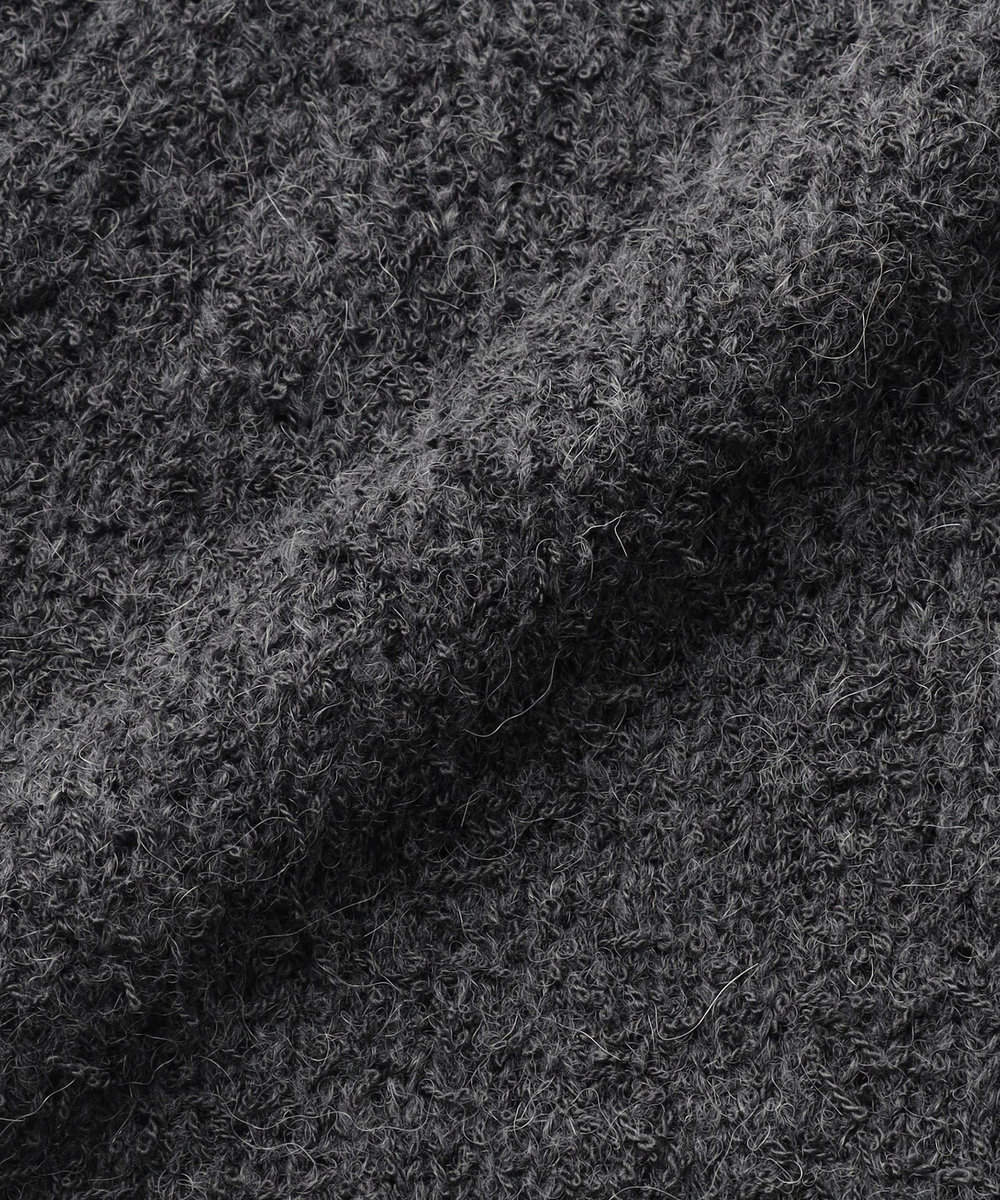 DÉPAREILLÉ LOW GAUGE LOOP YARN KNIT CARDIGAN / ローゲージループヤーンニットカーディガン チャコールグレー