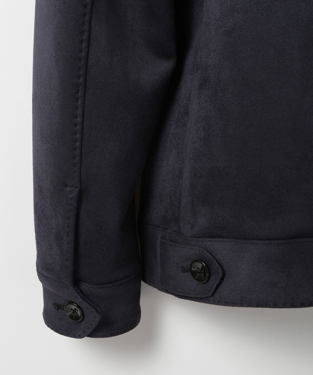 MEN'S BIGI フェイクスエードストレッチダンボールジャケット ネイビー