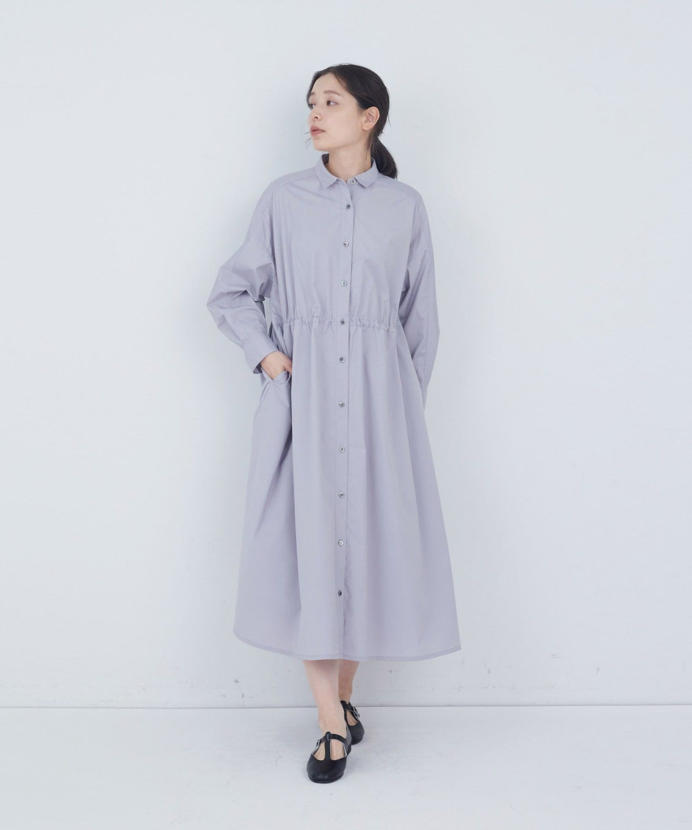 ADIEU TRISTESSE 綿ポリエステルワンピース グレー