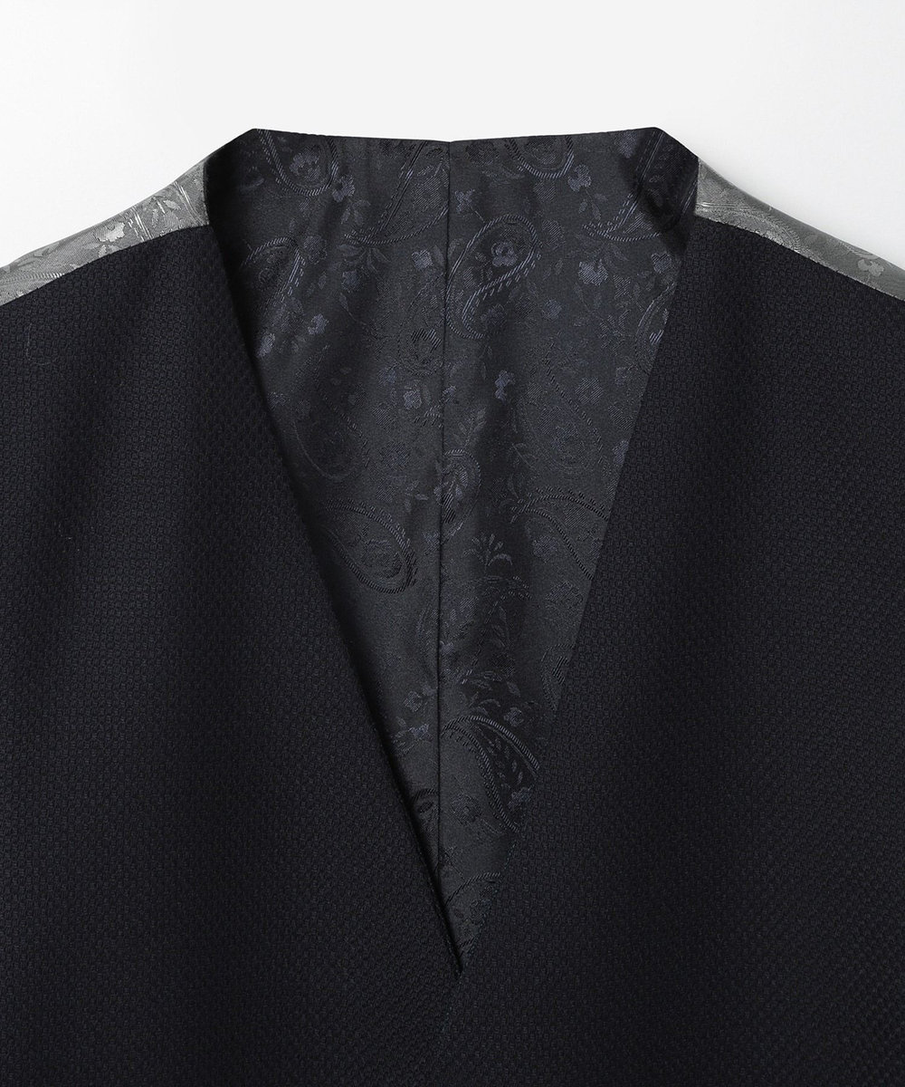 MEN'S BIGI ミックスヤーン/ポップサックリバーシブルベスト ネイビー