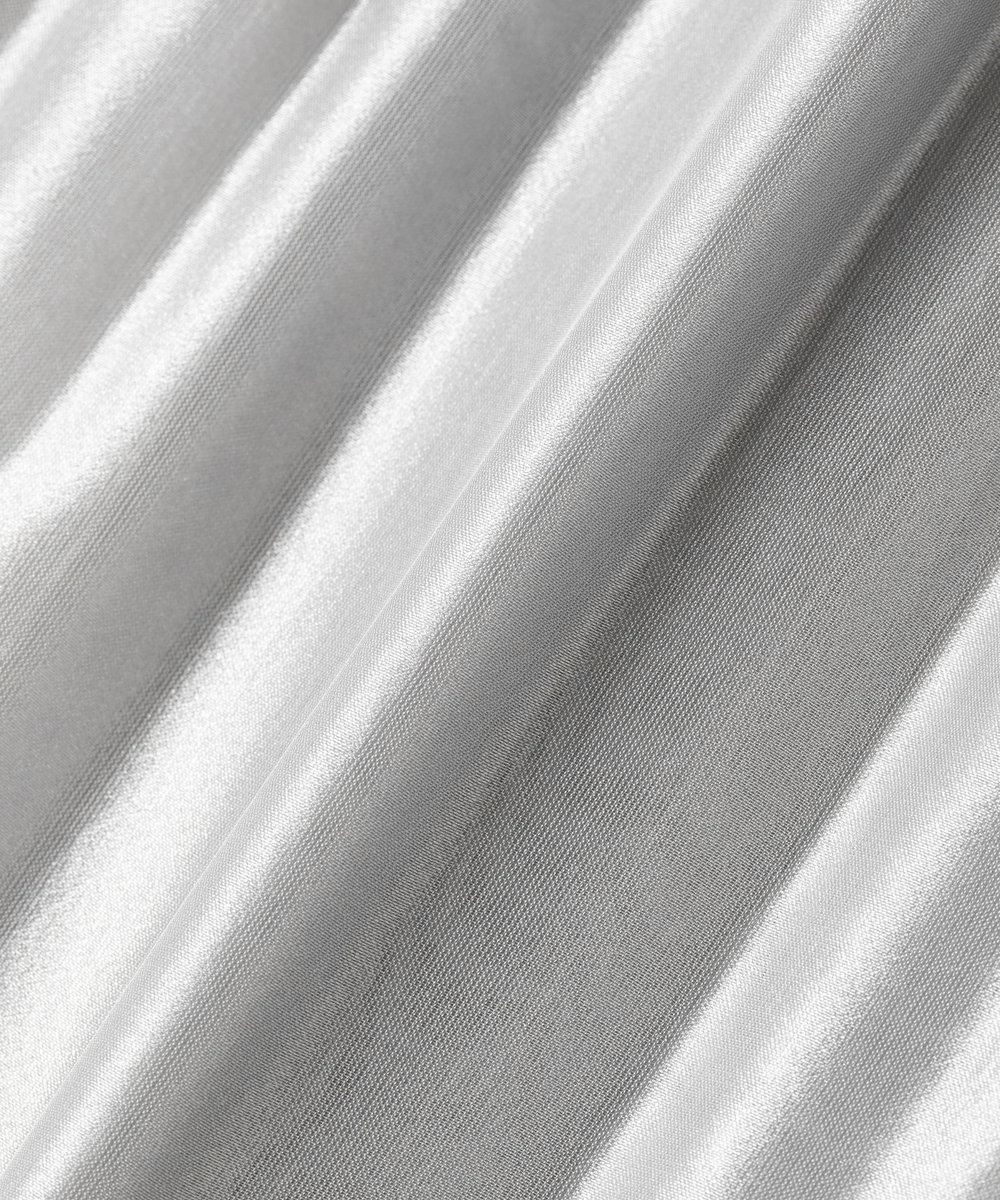 DÉPAREILLÉ SILK POLYESTER TIERED PLEATS SKIRT / シルクポリエステルティアードプリーツスカート グレー
