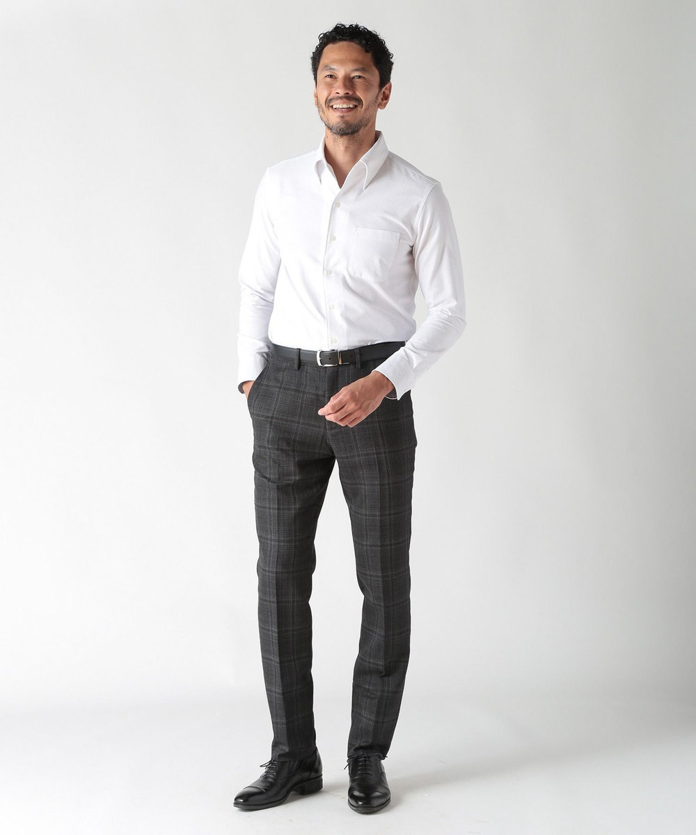 MEN'S BIGI 【ACTIVE TAILOR】COOLMAX絡み織ドレスシャツ ホワイト