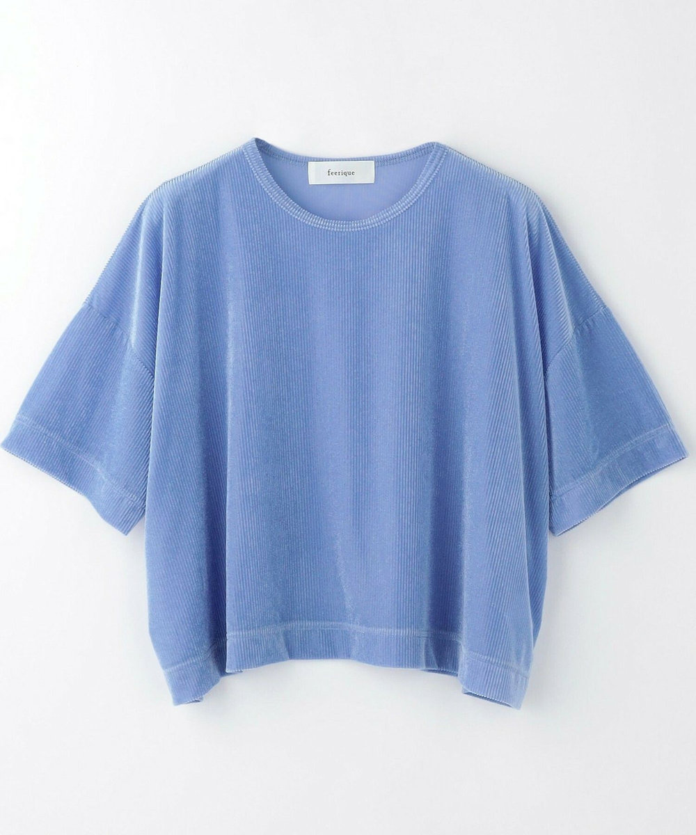 feerique feerique リヨセルパイルビッグTシャツ サックスブルー