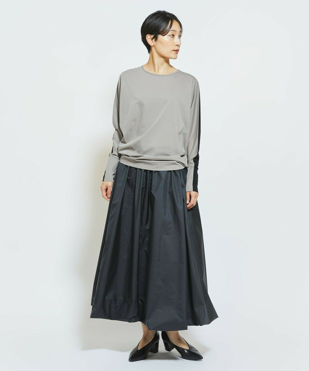 MOGA Collection MOGA Collection フレスカジャージードルマンスリーブカットソー グレイッシュベージュ