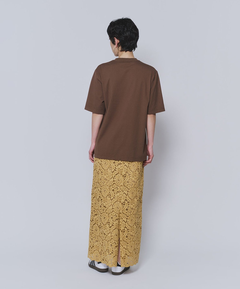 1er Arrondissement ロゴプリントＴシャツ オレンジ