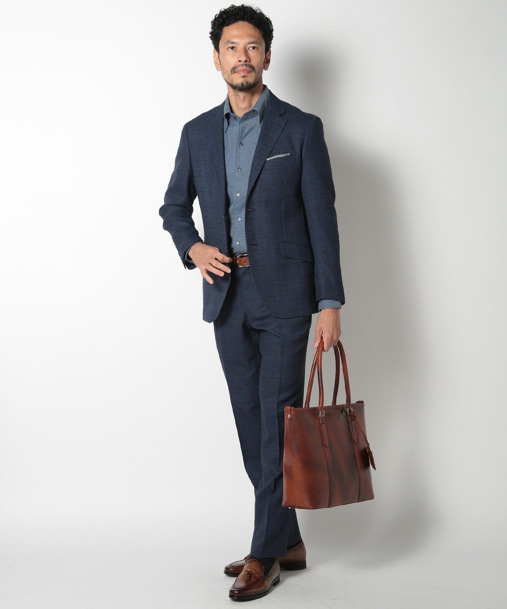 MEN'S BIGI 【SEEKER/シーカー】別注ムラレザー2WAYトートバッグ キャメル