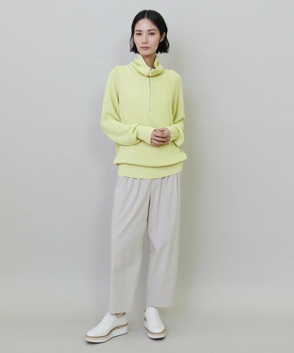 L'EQUIPE ラメハーフZIPニット イエロー