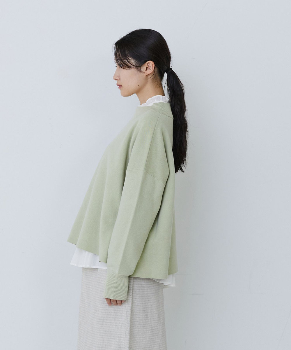 congés payés ADIEU TRISTESSE ミラノリブモックネックニットプルオーバー ミント