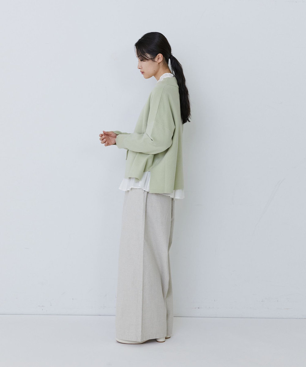 congés payés ADIEU TRISTESSE ミラノリブモックネックニットプルオーバー ミント