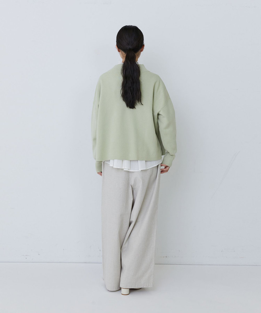 congés payés ADIEU TRISTESSE ミラノリブモックネックニットプルオーバー ミント