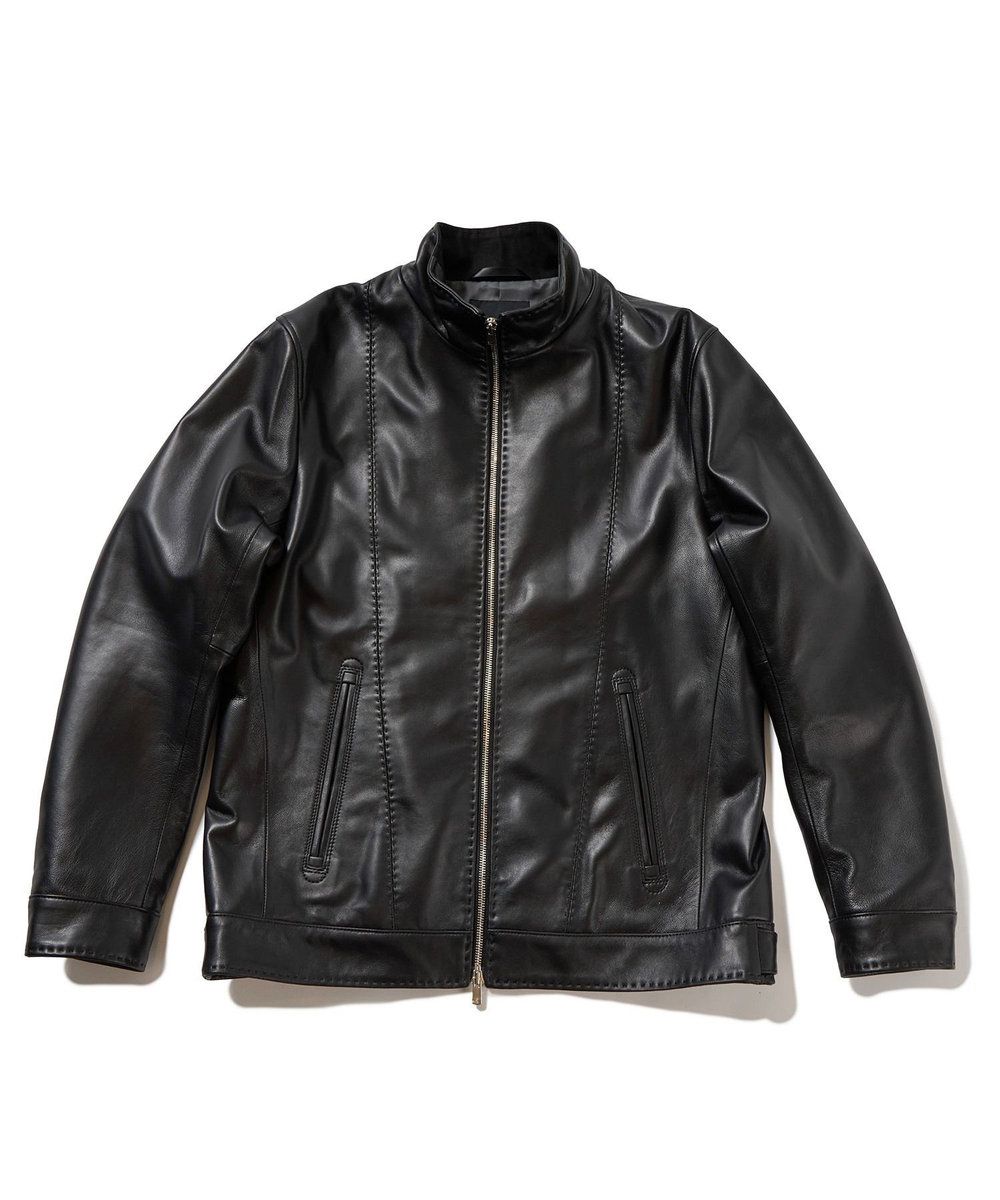 MEN'S BIGI クロームタンニングレザージャケット ブラック