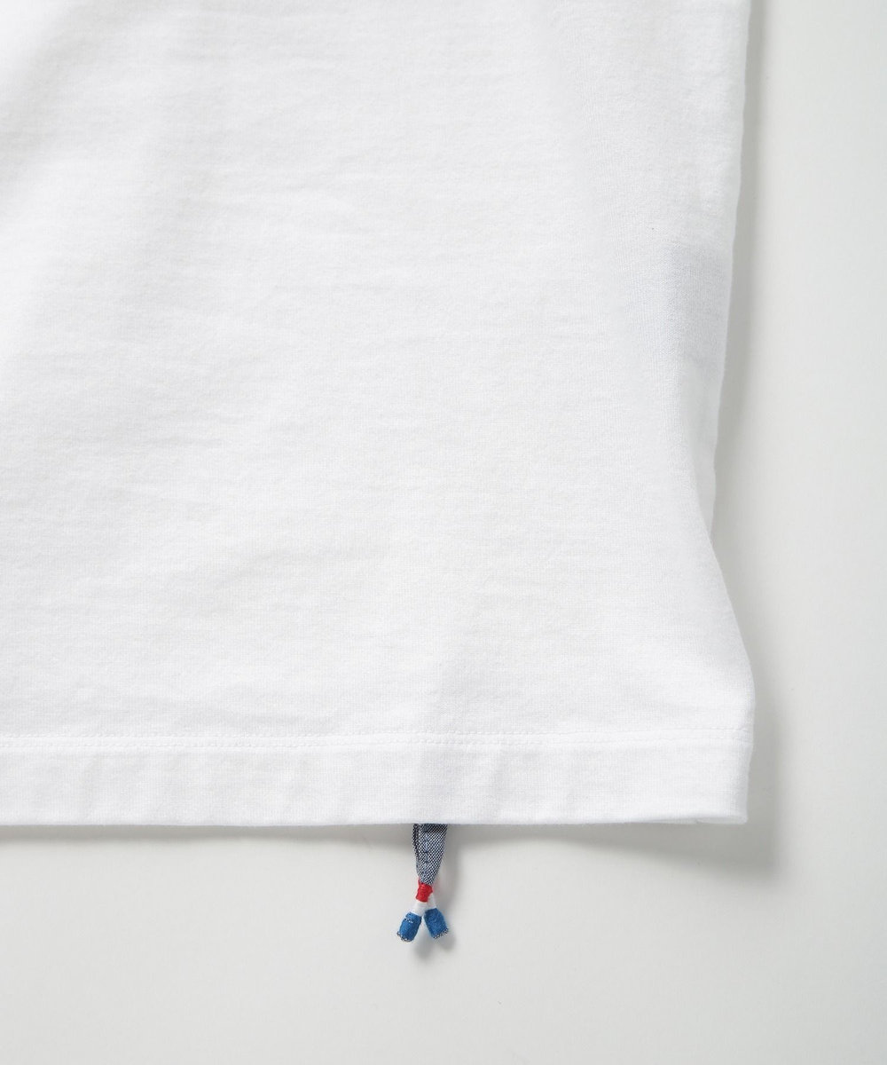 MEN'S BIGI 【DENHAM/デンハム】別注グラデーションロゴ刺繍Tシャツ ホワイト