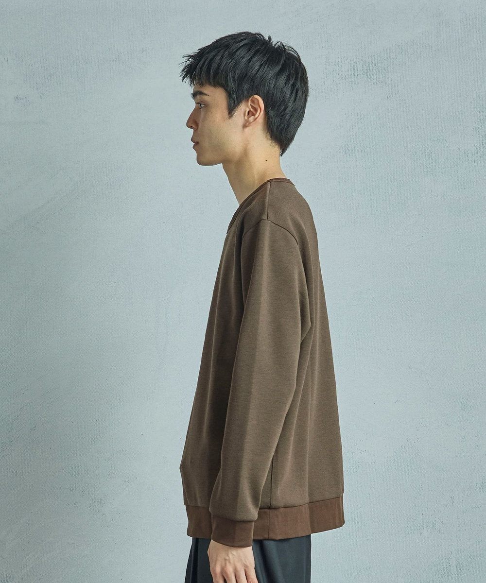 MEN'S BIGI ライトダンボールスウェットロングTシャツ ブラウン
