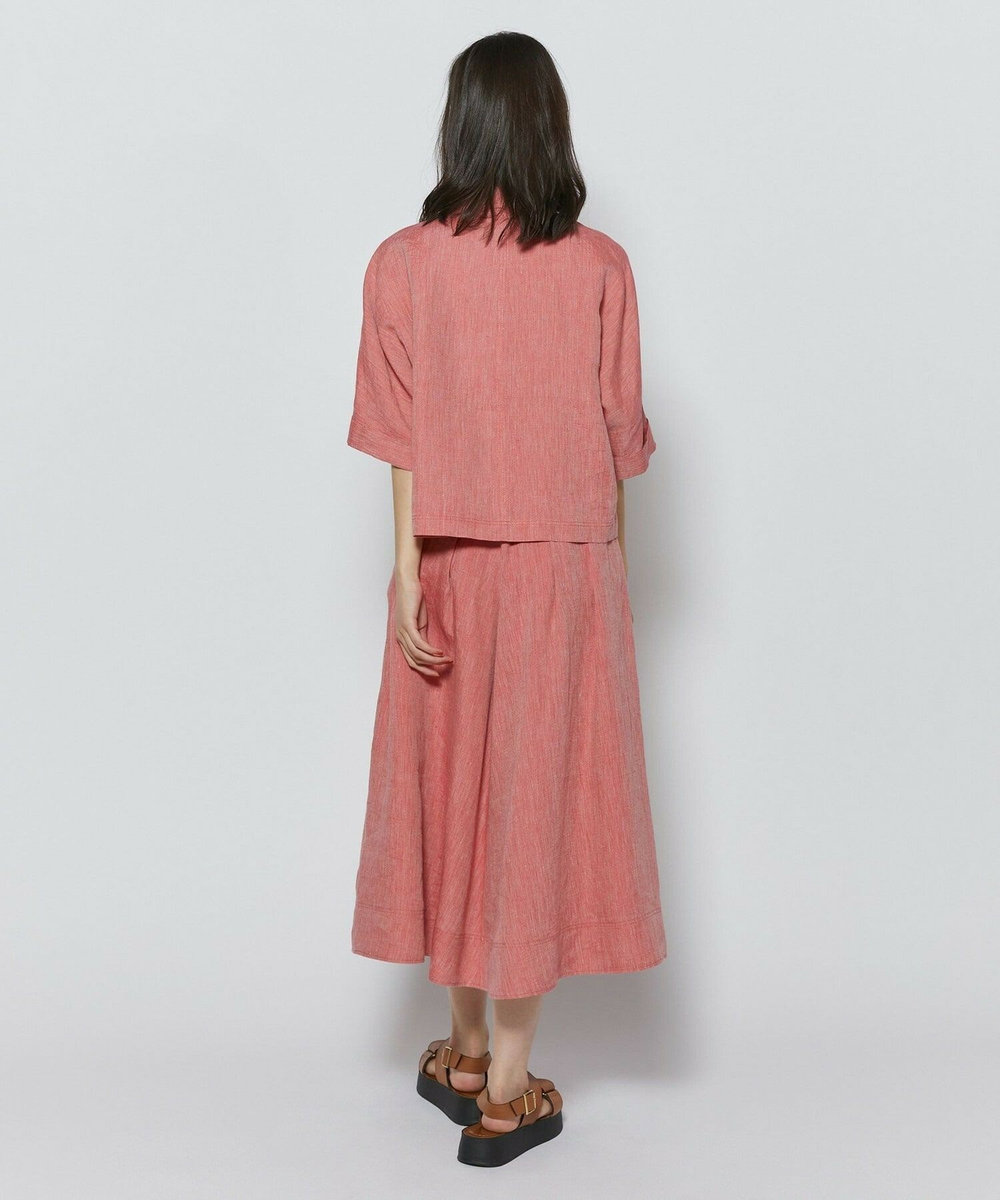 L'EQUIPE ［eclat 2026年5月号掲載商品］ヘンプ麻スカート レッド