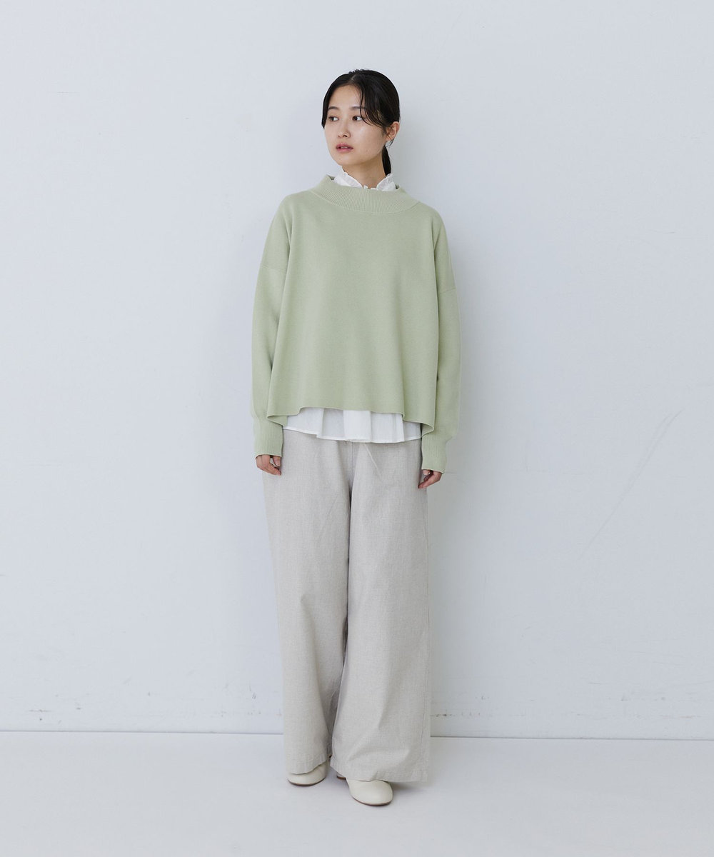 congés payés ADIEU TRISTESSE ミラノリブモックネックニットプルオーバー ミント