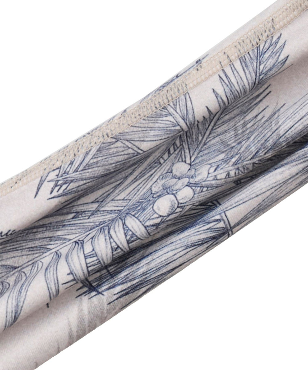 Julier palm treeプリントスーパーハイレギンス/UVカット・吸汗速乾・ホットヨガ対応・水着・水陸両用 ベージュ