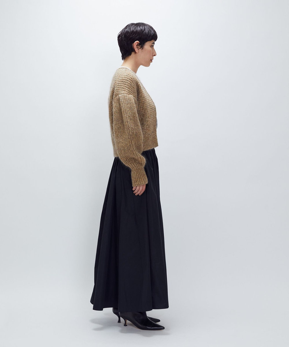 1er Arrondissement ラメモヘアリリヤーンボレロカーディガン ゴールド