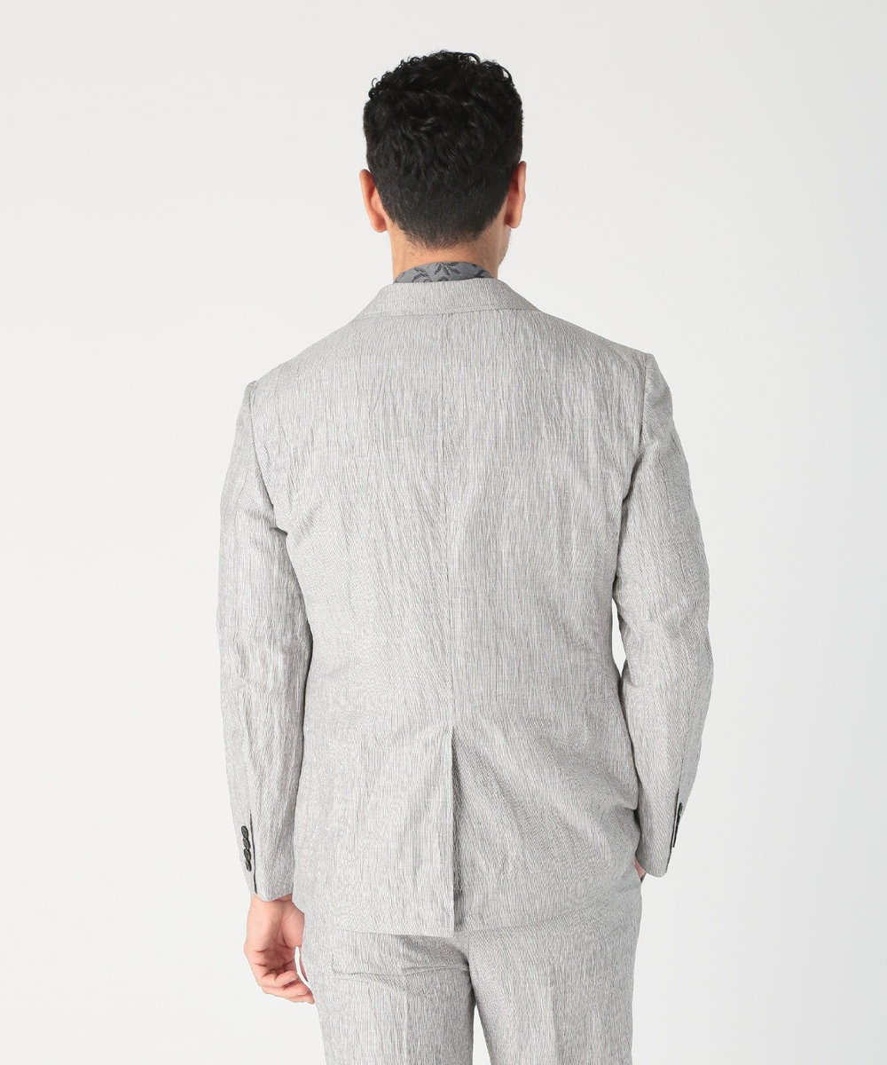 MEN'S BIGI コットンリネン楊柳サッカージャケット グレー
