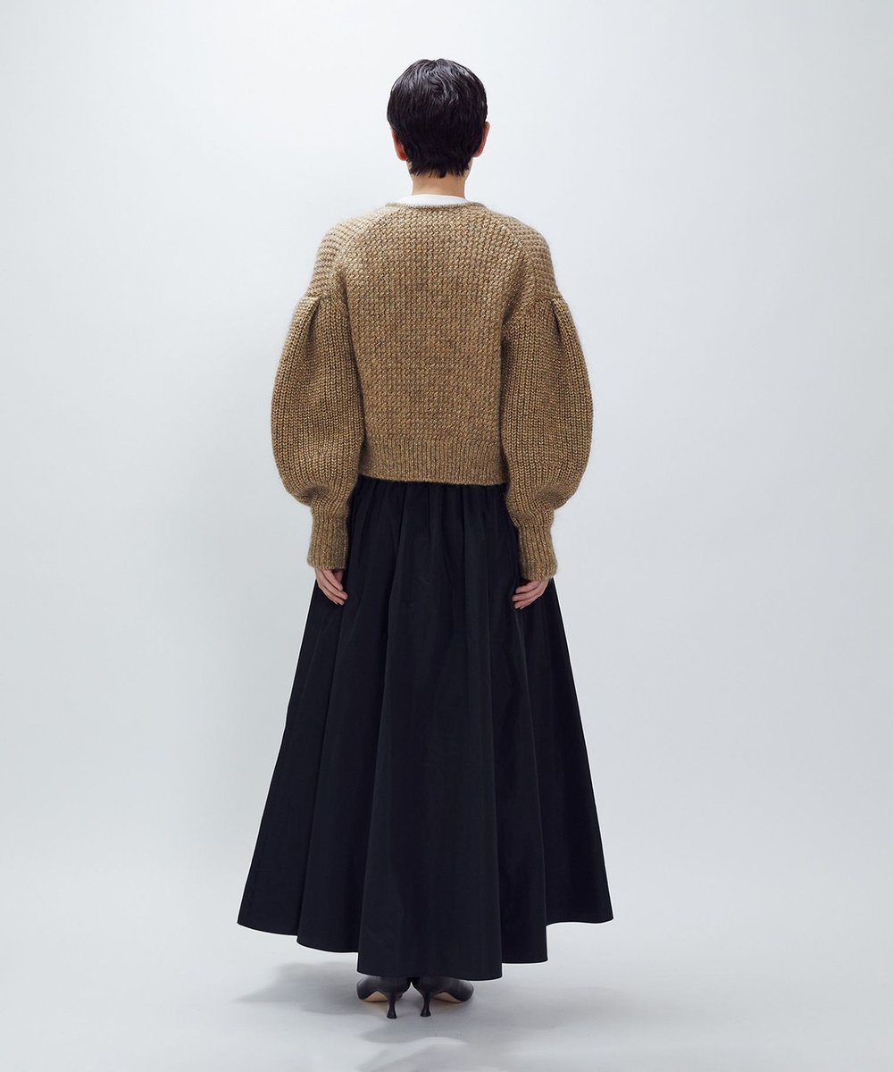 1er Arrondissement ラメモヘアリリヤーンボレロカーディガン ゴールド