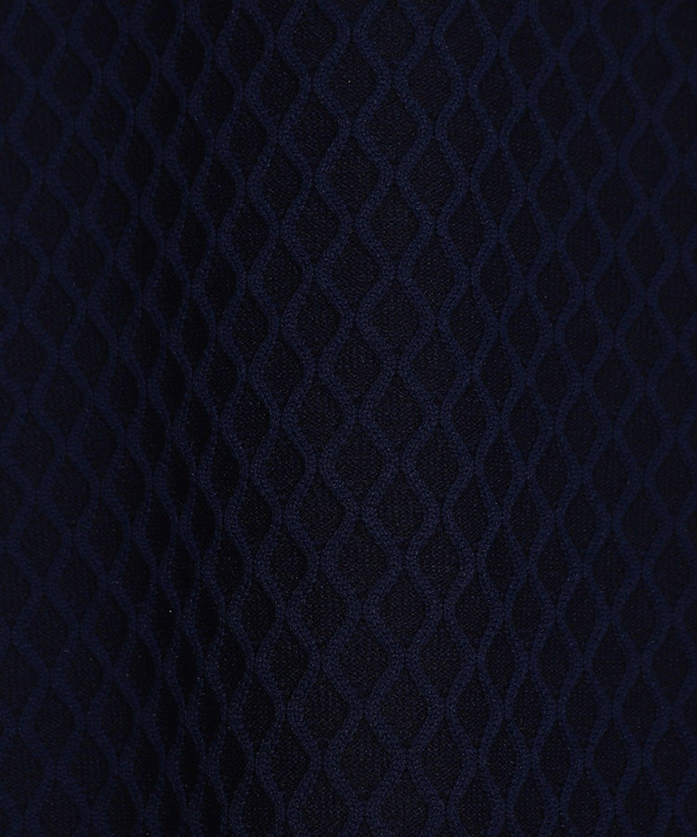 MEN'S BIGI サマーニットコンビVネック半袖Tシャツ ネイビー
